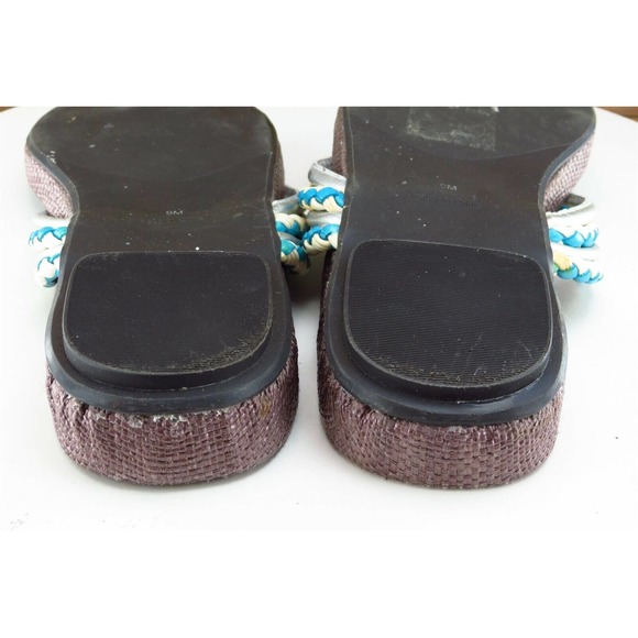 Christopher & Banks Sz‎ 9 M Blue Flip Flop Synthetic Women Sandals - Picture 6 of 7